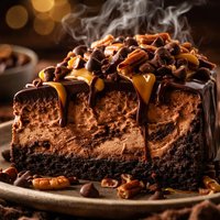 Triple Chocolate Turtle Cheesecake