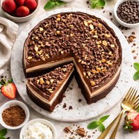 Triple Layer Brownie Cake