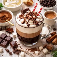 Triple Layer Mocha Hot Chocolate