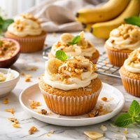 Tropical Banana Cream Muffins