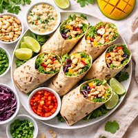 Tropical Macadamia Chicken Wraps