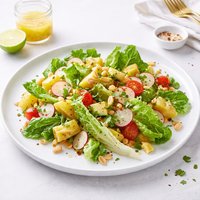 Tropical Romaine Salad with Pineapple Vinaigrette