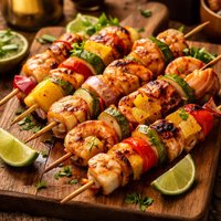 Tropical Seafood Kebabs