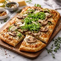 Truffle Asiago Flat Bread Pizza