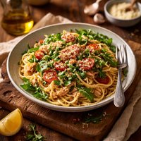 Tuna and Arugula Rocket Pasta