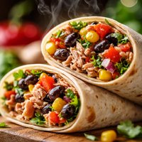 Tuna and Black Bean Salad Wraps