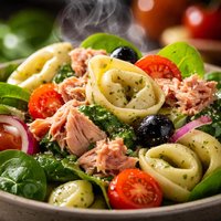 Tuna and Spinach Tortellini Salad