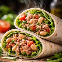 Tuna and White Bean Wraps