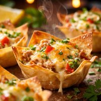 Tuna Melts or Crab Melts in Wontons Shells