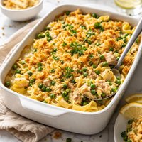 Tuna Noodle and Pea Casserole