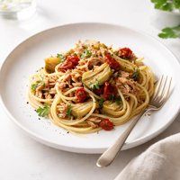 Tuna Pasta with Artichoke and Semi Sun Dried Tomatoes