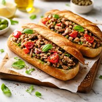 Tuna Provencale on a Baguette