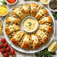 Tuna Ring with Cheese Sauce