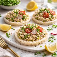 Tuna Salad on Rice Cakes