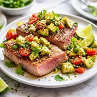 Tuna Steaks W Avocado Salsa