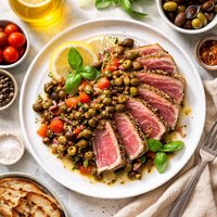 Tuna with Olive Sauce