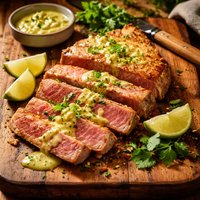 Tuna with Wasabi Lime Butter Sauce
