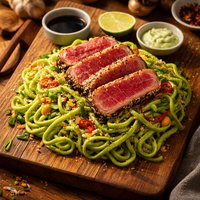 Tuna with Wasabi Noodles