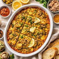 Tunisia Egg Loaf with Artichokes Tajine Dartichauts Tun