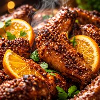 Tunisian Chicken Wings with Oranges