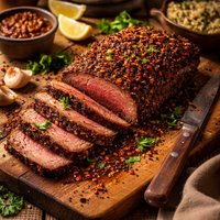 Tunisian Chili Crusted Beef