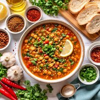 Tunisian Garlic and Chickpea Soup