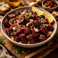 Tunisian Style Roasted Beet Salad with Harissa
