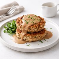 Turkey and Dressing Patties with Gravy