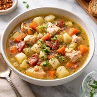 Turkey and Potato Soup with Canadian Bacon Cooking Light