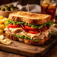 Turkey Bacon and Havarti Sandwich