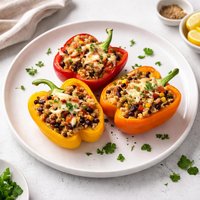 Turkey Couscous Stuffed Bell Peppers