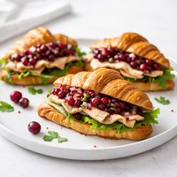 Turkey Croissants with Cranberry Salsa