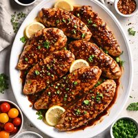 Turkey Cutlets with Balsamic Brown Sugar Sauce