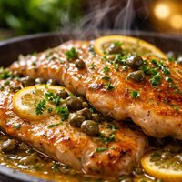 Turkey Cutlets with Citrus Sauce and Capers