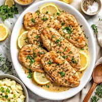 Turkey Cutlets with Dijon Cider Sauce