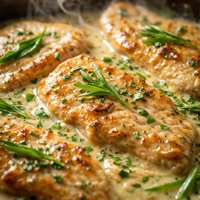 Turkey Cutlets with Tarragon and Wine