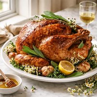Turkey Glazed with Chamomile Sage and Honey