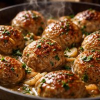 Turkey Meatballs in Wine Sauce