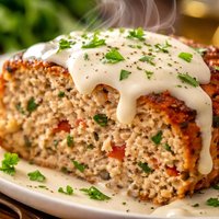 Turkey Meatloaf with Creamy Horseradish Sauce