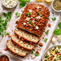 Turkey Meatloaf with Feta and Sun Dried Tomatoes Giada De Lauren