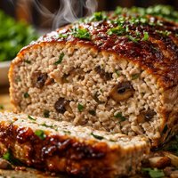 Turkey Meatloaf with Mushrooms and Herbs