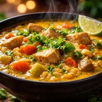 Turkey Mulligatawny Soup with Coriander