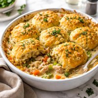 Turkey Pot Pie with Cheddar Biscuit Crust
