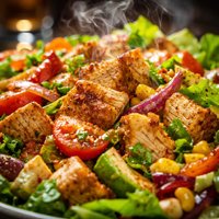 Turkey Salad with a Hint of Chipotles Habanero and Curry