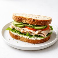 Turkey Sandwich with Cream Cheese Avocado