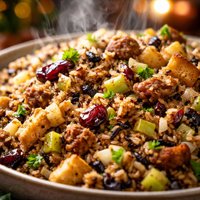 Turkey Sausage Wild Rice Stuffing