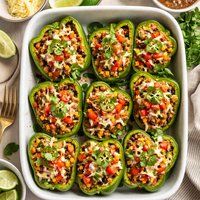 Turkey Stuffed Green Bell Peppers