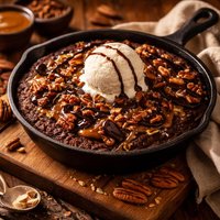 Turtle Fudge Skillet Cake