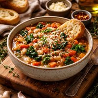 Tuscan Cannellini Bean Soup Vegetarian