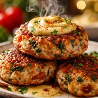 Tuscan Chicken Cakes with Golden Aioli